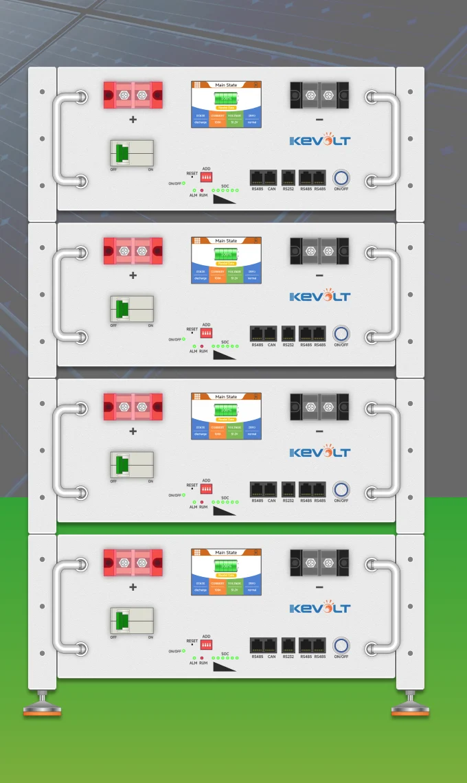 Rack-mounted modular LiFePO4 battery bank