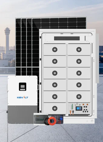 Large commercial solar power and storage equipment package